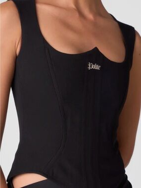 Polite society Black Corset Tank Top